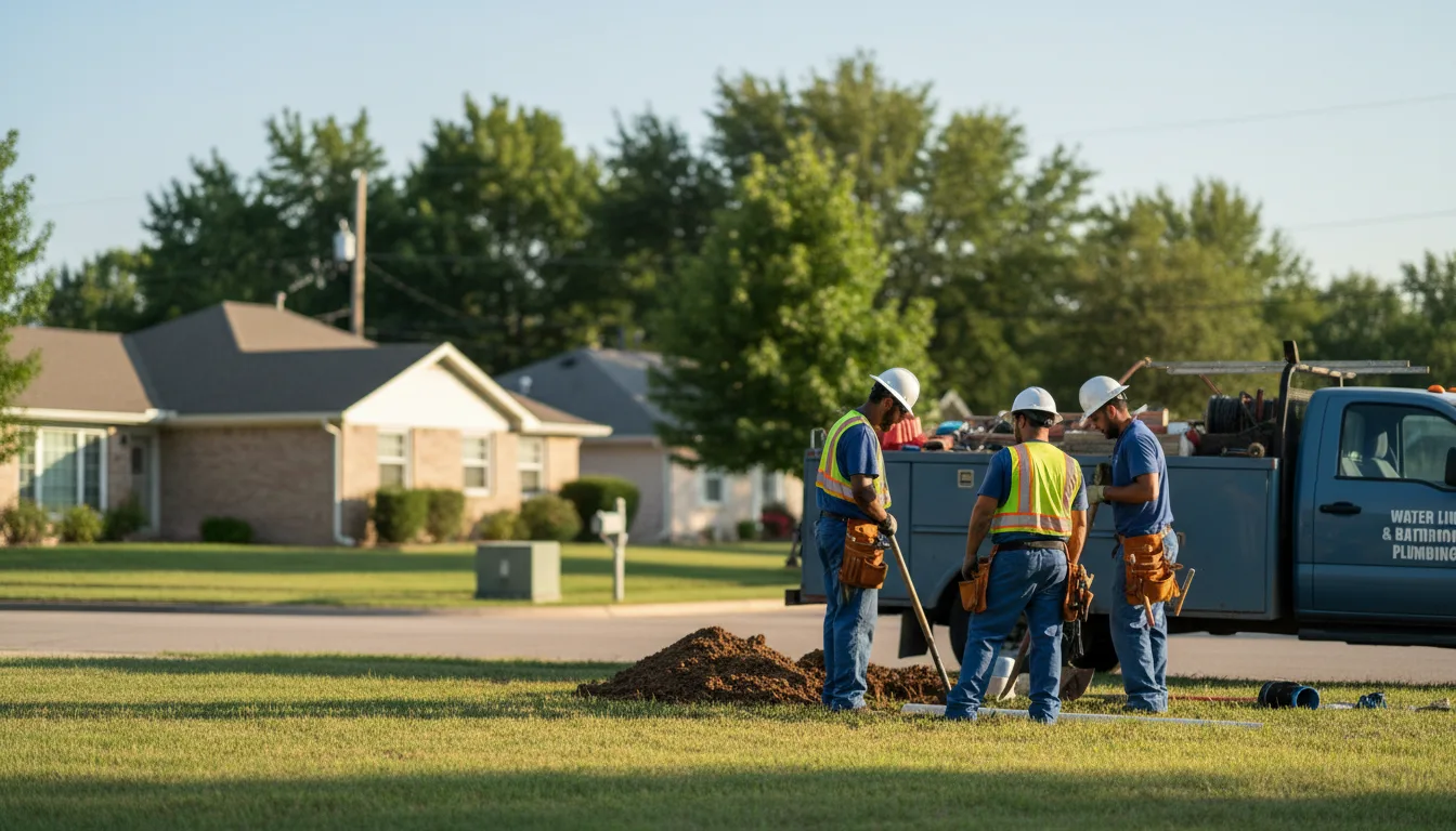 Residential water line and bathroom plumbing service in Glidden, WI